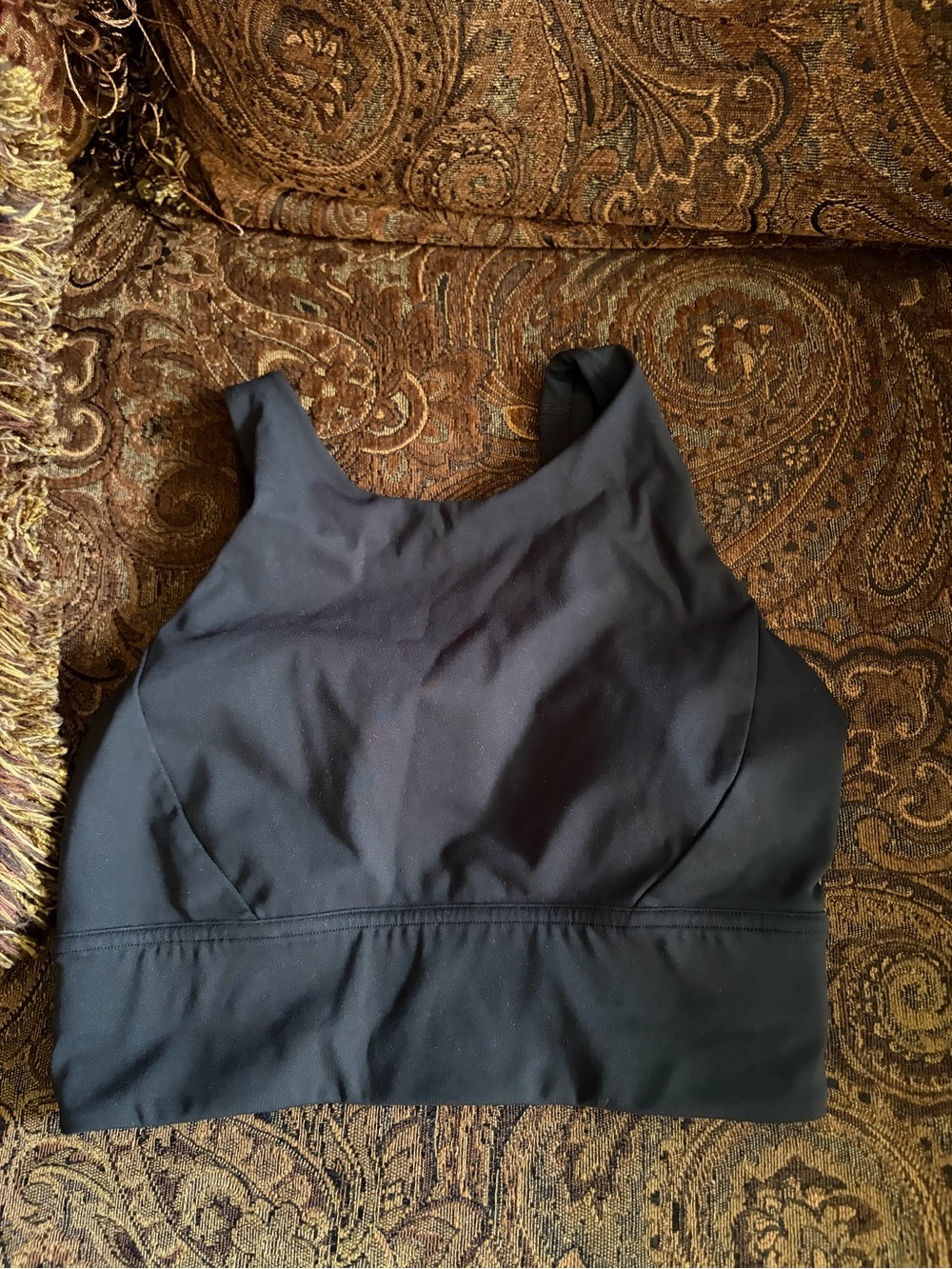 lululemon athletica Black High-Neck Athletic Bra